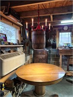 WOODEN BARREL CHANDALIER W/REMOTE COOL PIECE!