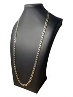 14k Yellow Gold Solid Cuban Link Chain 36"