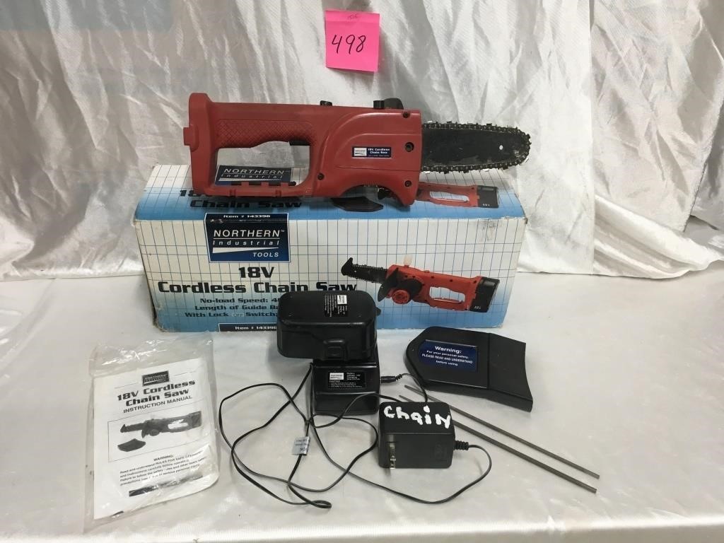 Northern Industrial Tools 18V Cordless Chain Saw
