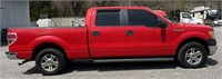2014 Ford F150 XL red Supercrew 4-door pickup,