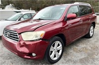 2008 Toyota Highlander Limited red 4-door suv