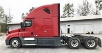 2014 Freightliner Cascadia red sleeper tractor