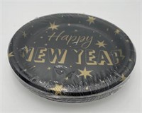 HAPPY NEW YEAR themed paper plates - 6 pks of 20