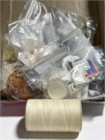 Assorted Clothing Buttons, Thread etc.