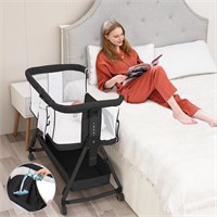 Bassinet with Storage  7-Height  Black