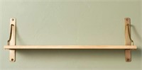 Wood & Brass Decorative Bracket Wall Shelf