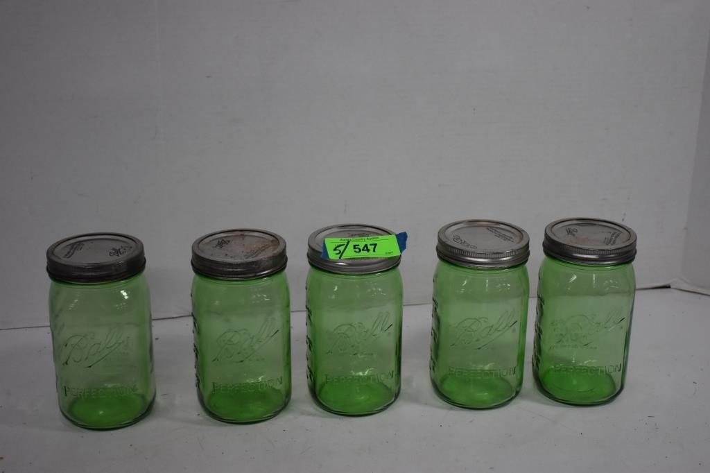 Five Ball Perfection Green Jars