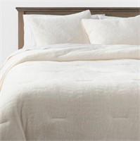 3pc Full/Queen Luxe Faux Fur Comforter and Sham