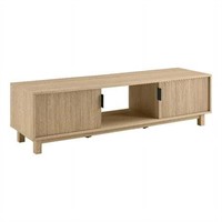 58 2-Door Wood TV Stand - Oak