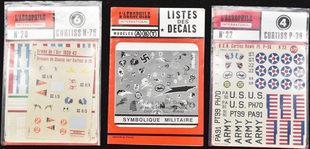 (2)Sets L'AEROPHILE ABT Model Airplane Decals
