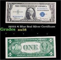 1935A $1 Blue Seal Silver Certificate Grades Choic