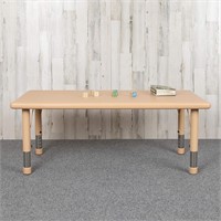 24Wx48L Natural Plastic Adjustable Table