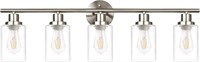 Unicozin 5-Light Vanity  Clear Shade  Nickel