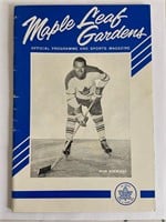 Toronto Maple Leafs 1964 Game Day Program