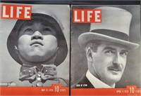 Life Magazines Editions 5/16/1938 & 4/4/1938 $32