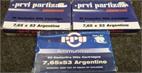 (60) Rounds 7.65x53 Argentine Ammunition