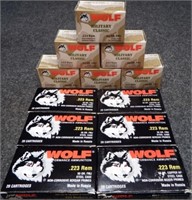 (240) Rounds .223 REM Wolf Ammunition