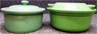 (2) Ford Pottery Covered Casserole Baking Dishes