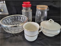VTG Cream, Sugar, Canisters & More