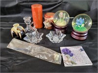 Music Box Snow Globes, Candles & Holders