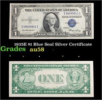 1935E $1 Blue Seal Silver Certificate Grades Choic