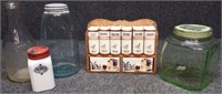 Spice Jars, Vaseline Glass Jar, Milk Bottle & More