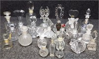 (25) Glass / Crystal Perfume Bottles / Perfumes