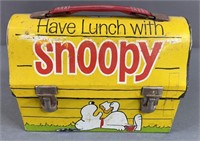 1968 Have Lunch With Snoopy Dome Metal Lunch Box