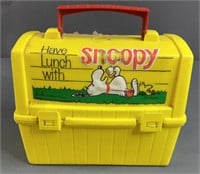1968 Go To School With Snoopy Plastic Lunch Box