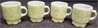(4) Anchor-Hocking Fire King Speckled Coffee Cups