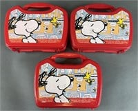 3pc Peanuts / Snoopy Lunch Boxes