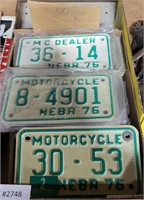 APPROX 50 1976 MOTORCYCLE LICENSE PLATES