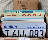 15 MIXED STATE LICENSE PLATES