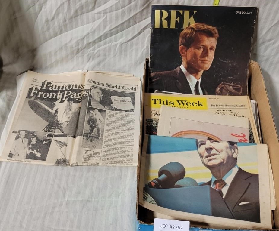 FLAT OF ASSORTED NEWSPAPERS AND MAGAZINES