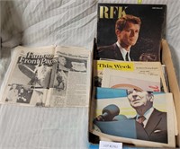 FLAT OF ASSORTED NEWSPAPERS AND MAGAZINES