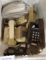 BOX OF ASSORTED VTG TELEPHONES