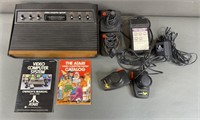 Vtg Atari 2600 6-Switch Console w/ Controllers