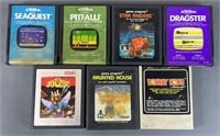 7pc 1980s Atari Videogame Cartridges