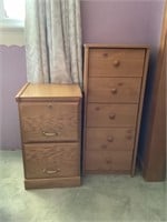 Wood filing cabinet and tall dresser