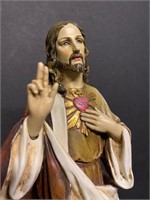 Sacred Heart of Jesus Figurine 10" Excellent
