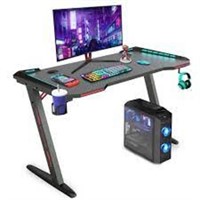 gaming desk with led lights 55"