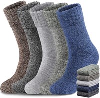 5 Pairs Merino Wool Socks Mens, Thick Warm Winter