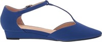 New  DREAM PAIRS Women's Royal Blue Low Wedge