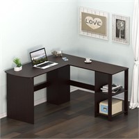 NEW $300 L-Shaped Writing Desk with Bookshelves,