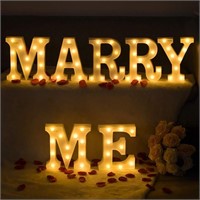 MARRY ME Sign,LED Light Up Letter, Valentine Gift