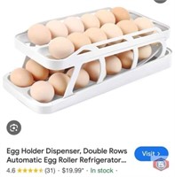 New (24 pcs) Egg Holder Dispenser, Double Rows