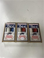 Bee Casino Quality 100 Poker Chips Set Of 3