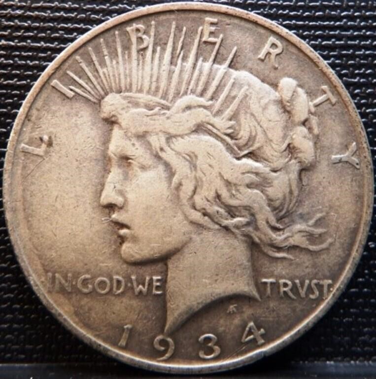 1934-D Peace Silver Dollar - Coin