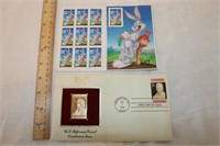 Bugs Bunny Stamp Sheet & Supreme Court Stamp