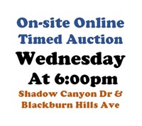 WELCOME TO OUR WED.@6pm ONLINE PUBLIC AUCTION
